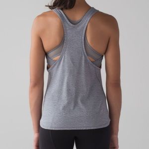 Lululemon Glide and Stride Gray Tank